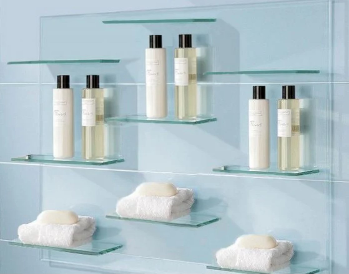 Table & Glass Shelves, Dubai – 10 mm Tempered Glass Tabletops and Floating Shelves 1 x 1 m with Polished Edges for Home & Office by INFOCUS Glass & Aluminium Works, UAE